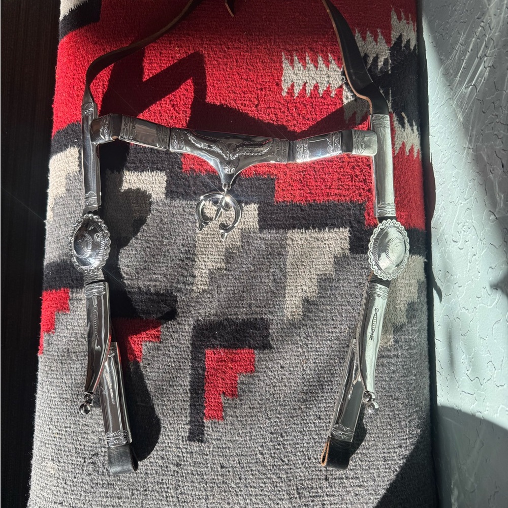 Silver Western Horse Bridle